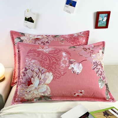 一对装100%纯棉夹棉加厚枕套