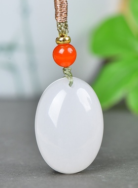 金丝玉蛋面吊坠挂件男女项链配饰