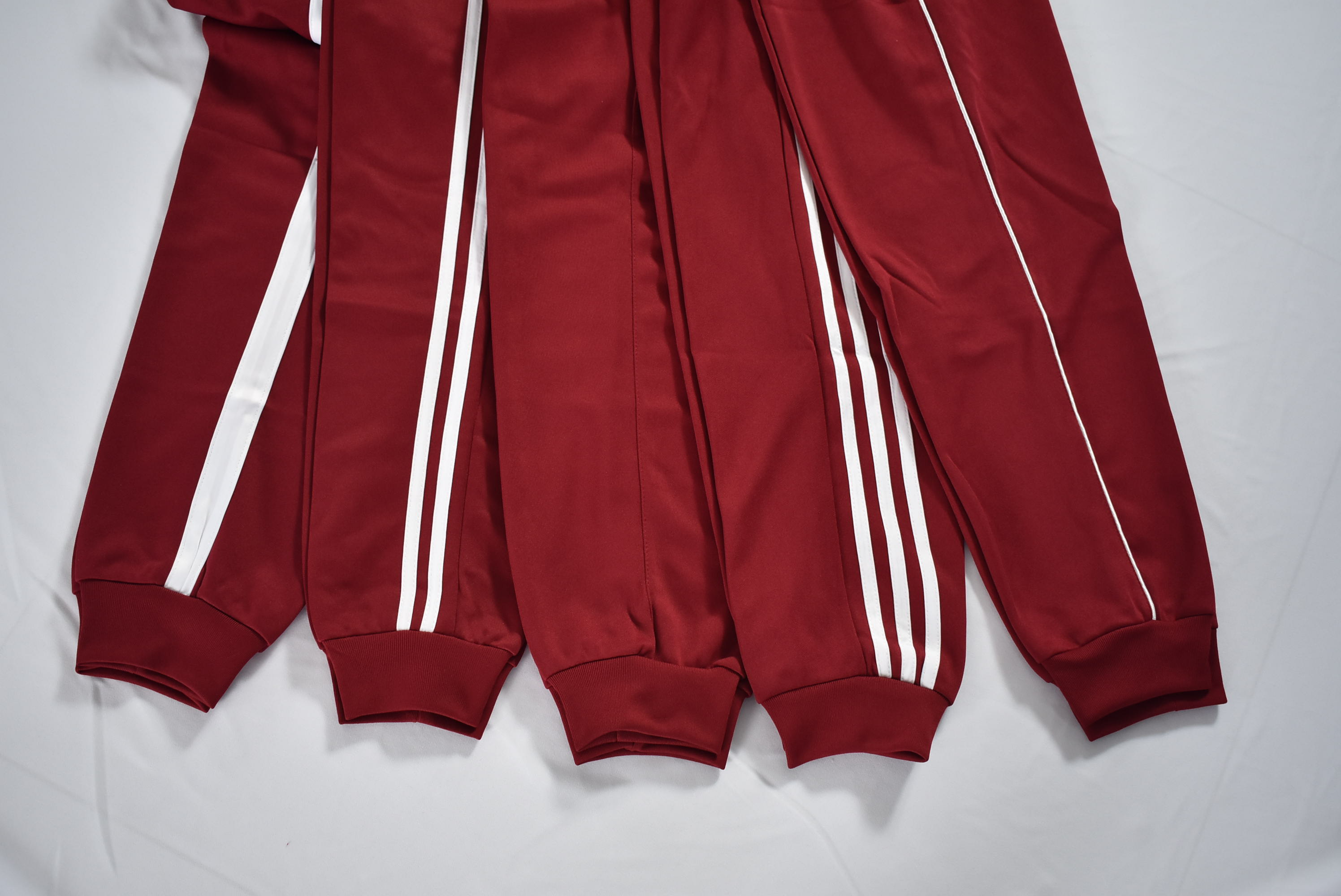 红色校服裤子一条杠两道杠宽松直筒夏季高中学生小学生大红校服裤