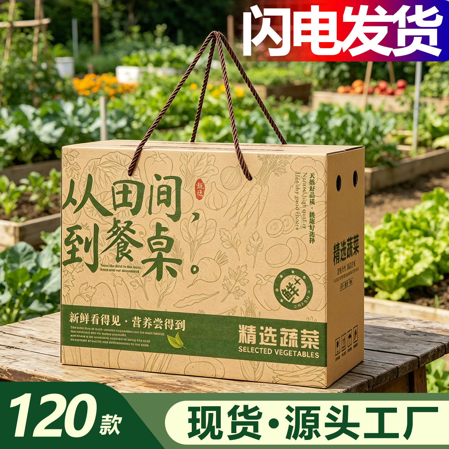 蔬菜礼盒空盒包装盒定制图片