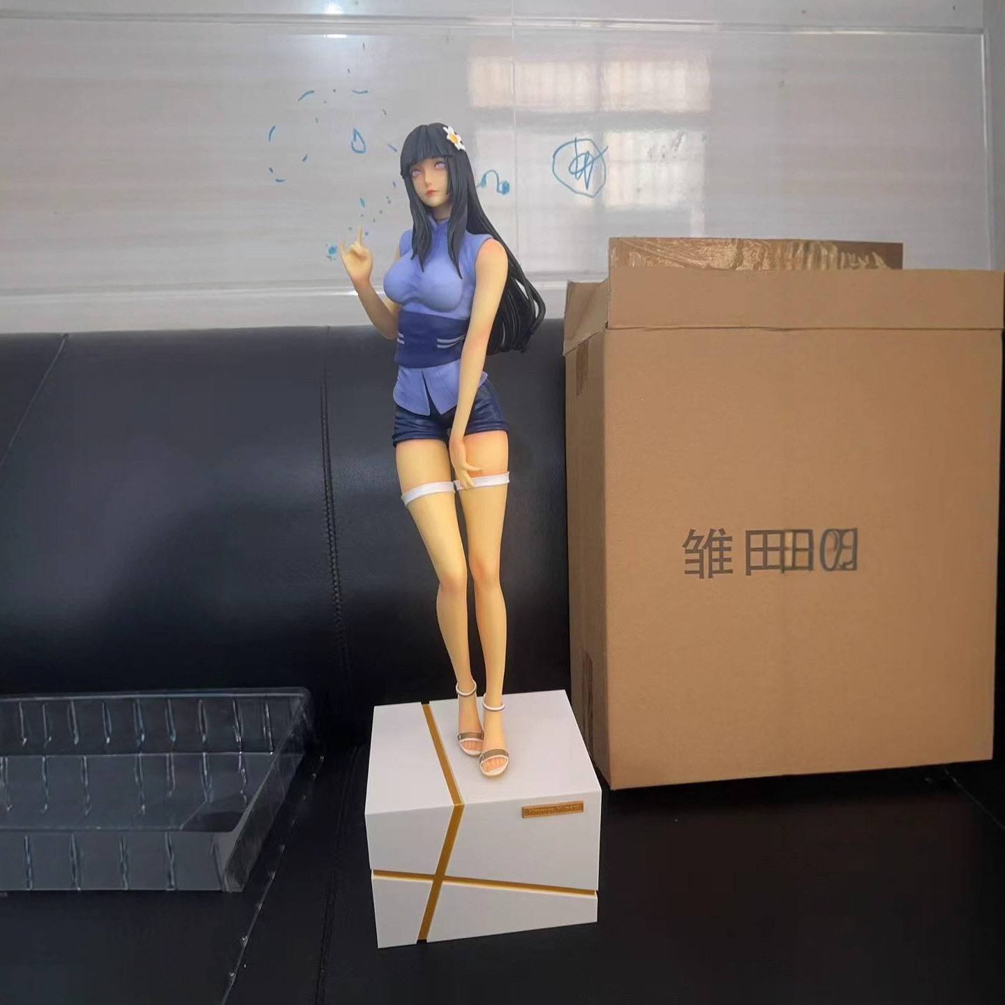 火影忍者周边雕像美少女机箱摆件动漫火影短裤雏田雕像手办送礼物