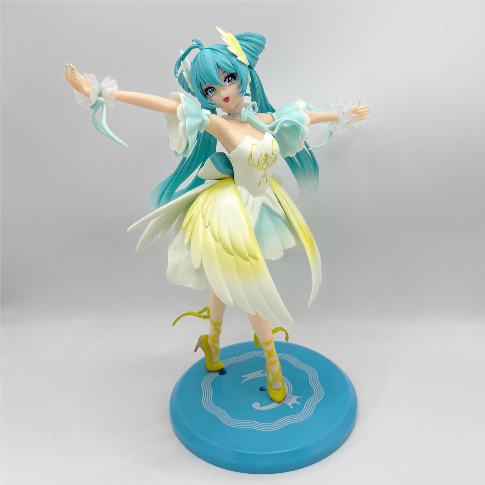 跨境初音未来手办天鹅湖公主洛天依动漫二次元美少女景品摆件模型
