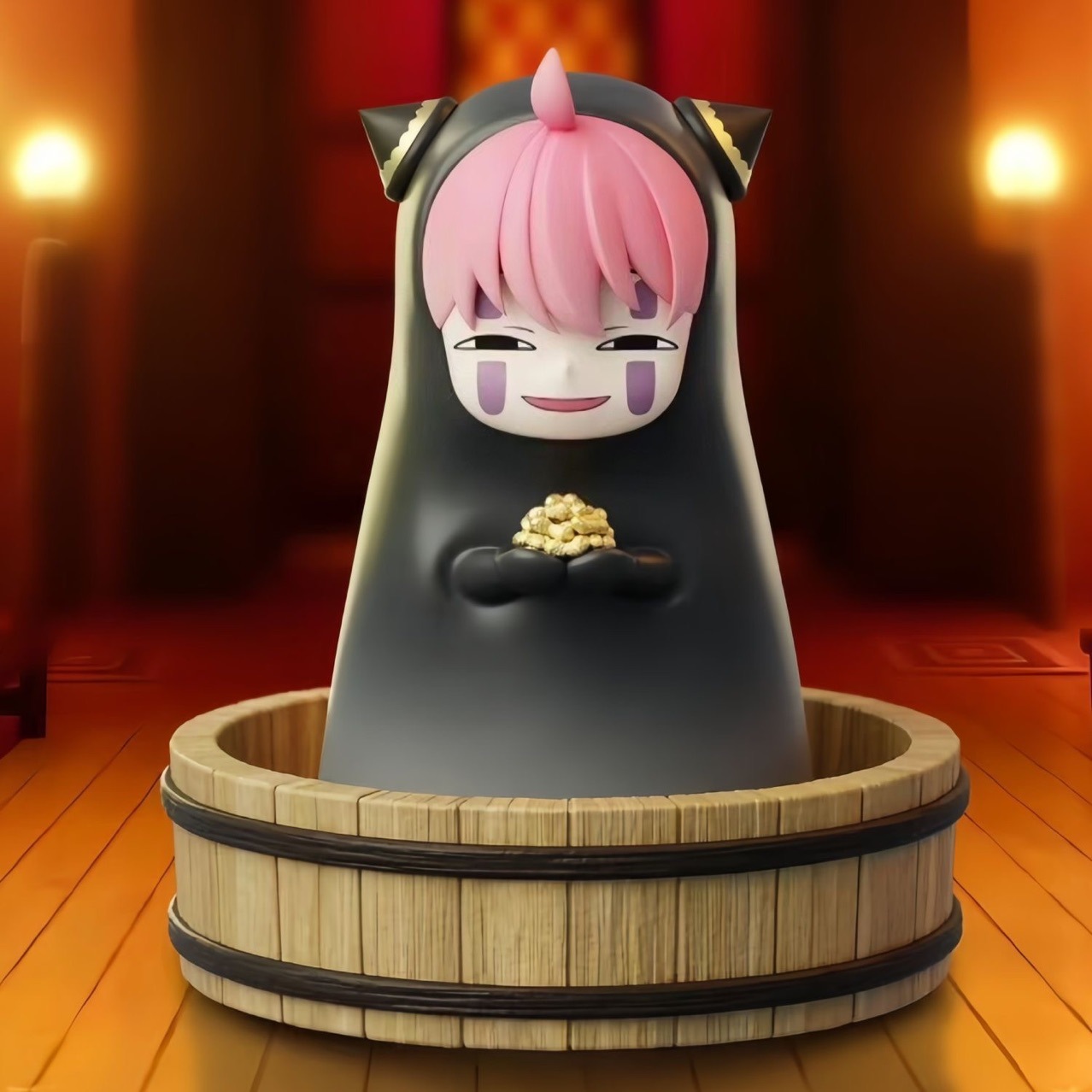 阿尼亚cos无脸男 间谍过家家动漫模型雕像礼物桌搭摆件