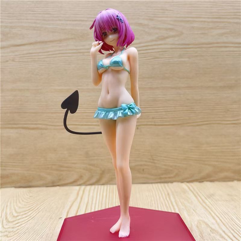 美少女系列 TO LOVE 出包女王 梦梦 浅蓝泳装 站姿 模型 盒装手办