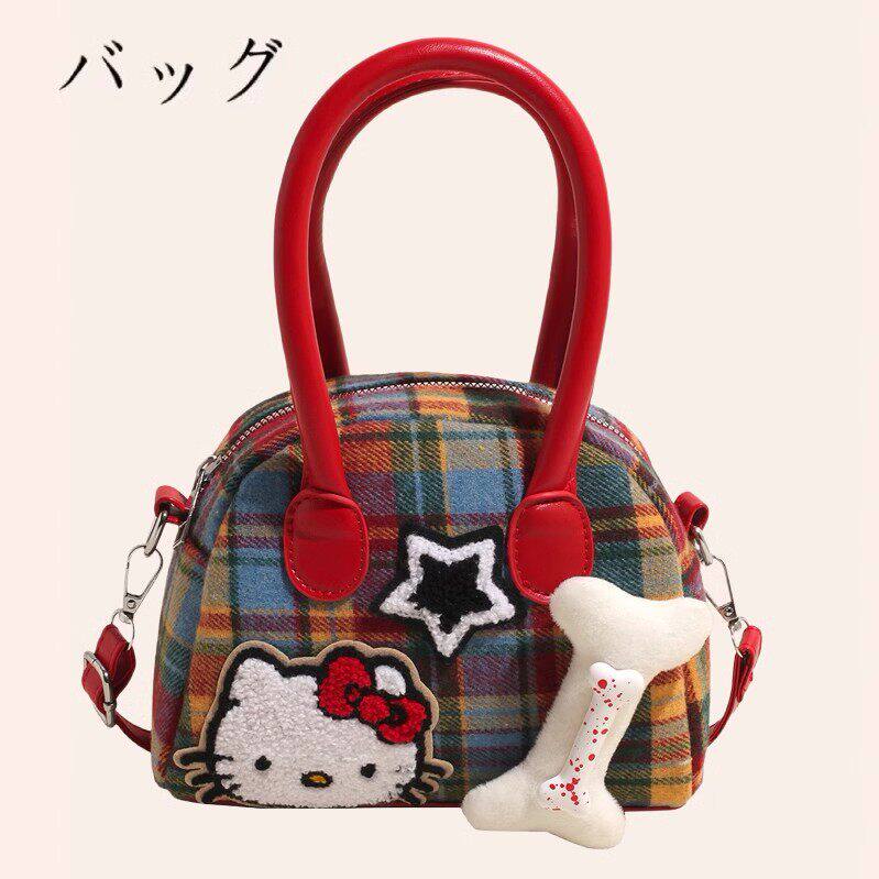 日本手提包ins辣妹生日礼物可爱包包Kitty凯蒂猫手拎包红色斜挎包