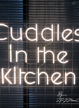字母霓虹灯Cuddles in the kitchen发光字造型灯户外防水装饰灯