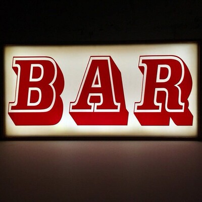 酒吧灯箱 lightbox创意酒吧夜店发光照明夜灯led灯家居BAR气氛灯