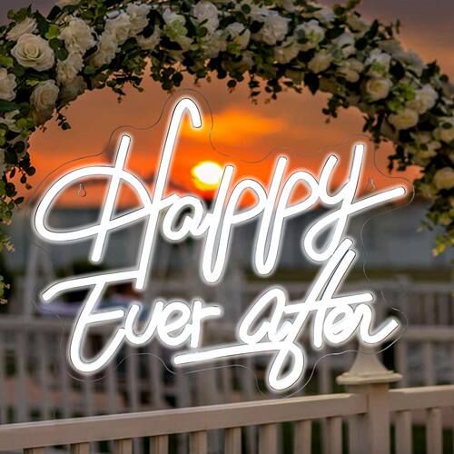 led霓虹灯背板Happy Ever often  透明亚克力霓虹灯 摆件节日氛围