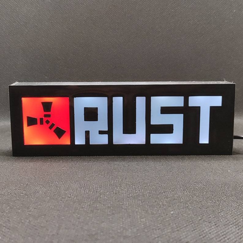 亚马逊 rust创意灯箱夜灯游戏周边led灯气氛灯家居装饰