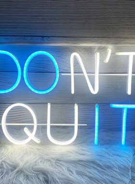 亚马逊新款创意字母灯DON'T QUIT室内装饰灯酒吧商用led霓虹灯
