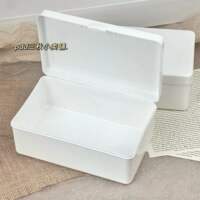 Cute little rabbit white flip-top storage box with lid, ins card hand material dust-proof desktop stationery organization box thumbnail 4