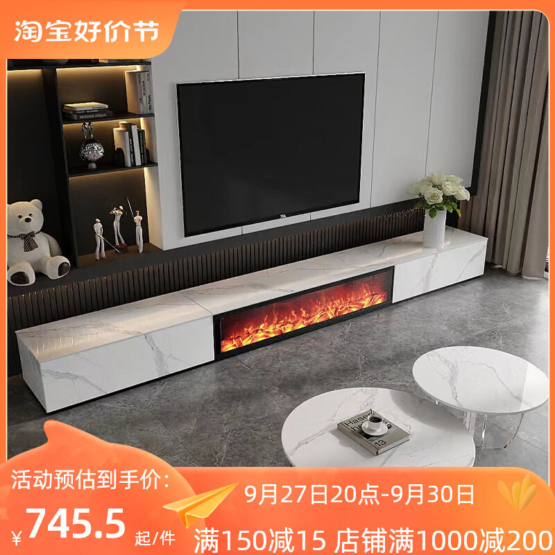 意式岩板茶几电视柜简约现代客厅仿真火焰电子壁炉一体实木落地柜怎么样,好用不?