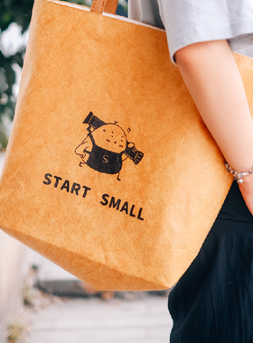 STARTSMALL定制非帆布包单肩包时尚咖灰鸡系列周边之烘豆鸡的袋子