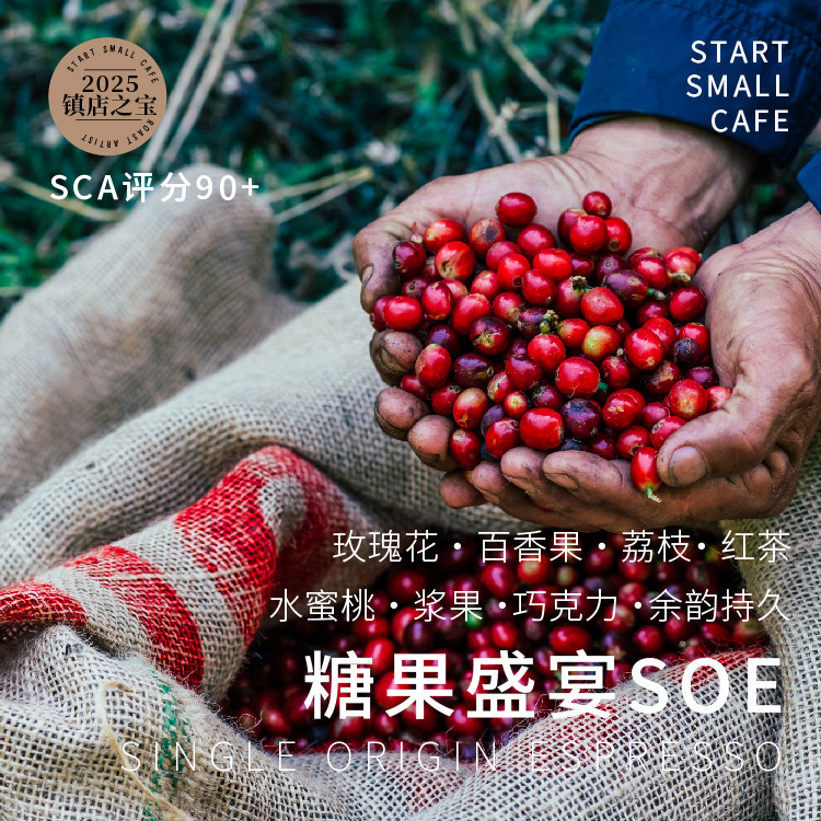 90+镇店之宝SOEstartsmall糖果盛宴意式咖啡豆玫瑰百香果25新产季