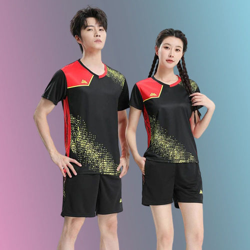 运动排球服套装透气男女夏速干