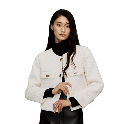 气质通勤小香风薄短外套