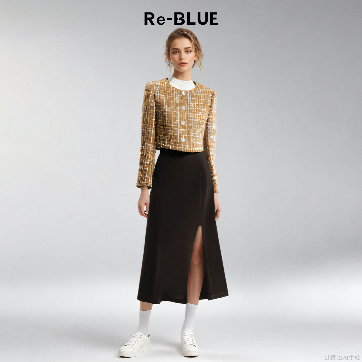 时髦高级感粗花呢小香风外套