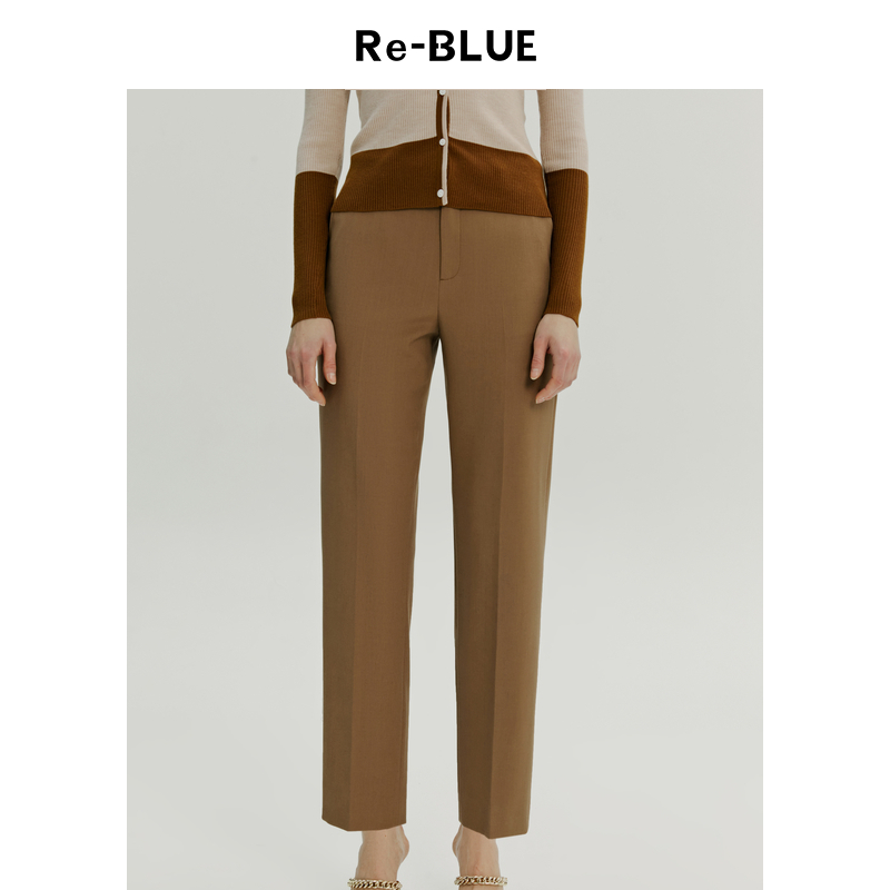 轻奢简洁优雅高腰直筒裤