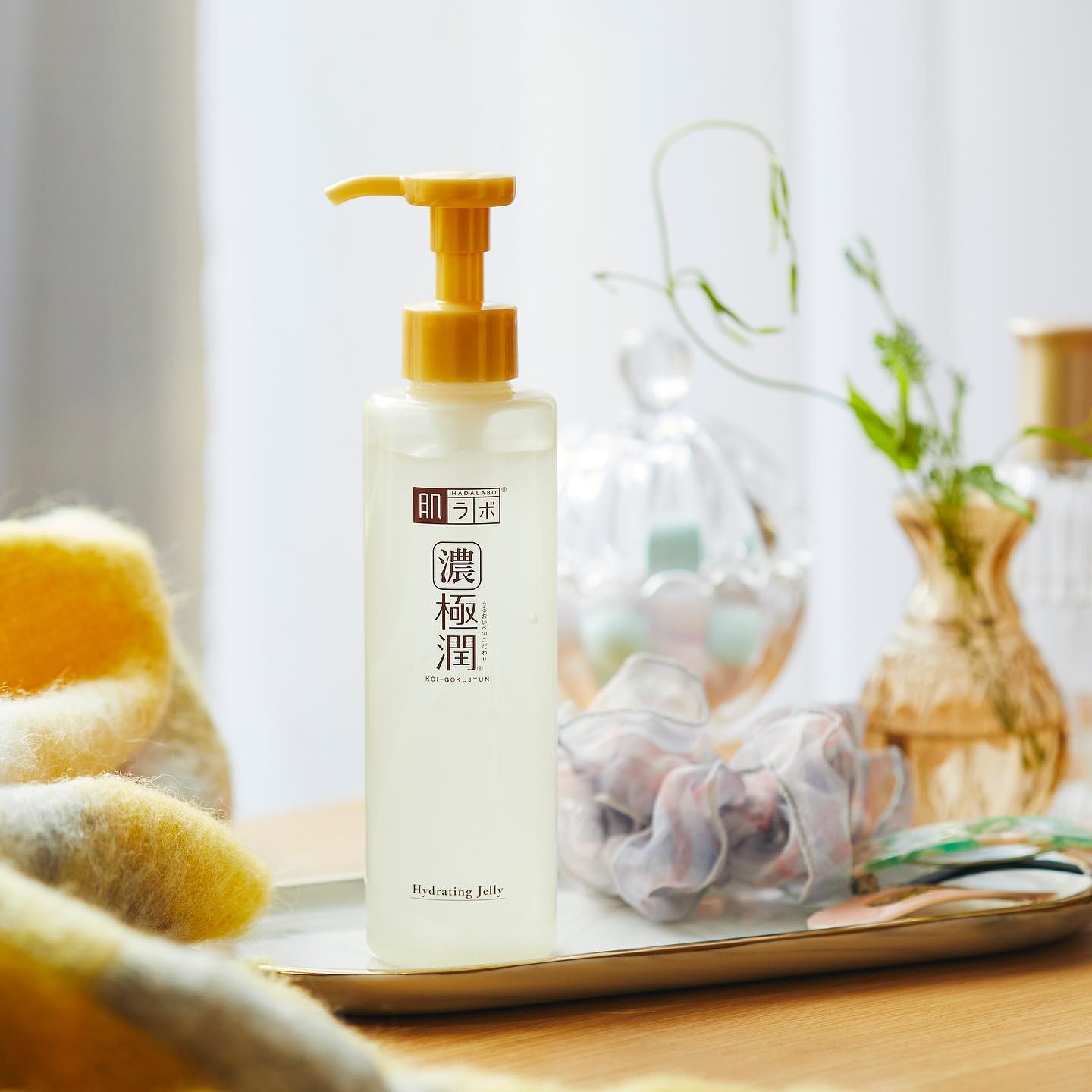 现货日本本土肌研浓极润油状胶囊型玻尿酸四合一弹力保湿液180ml