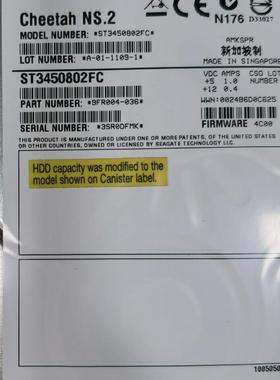 HDS 5524277-E 5524277-D S2G-J400FD ST3450802FC 400G 10K FC