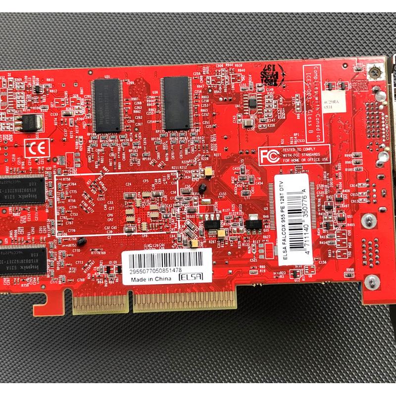 ELSA  FALCOX 955 PE ATI Radeon 9550 128M AGP 老机显卡
