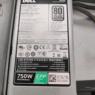 DELL R730XD R730 R630 服务器电源E750E-S1 0XW8W Y9VFC 5RHVV