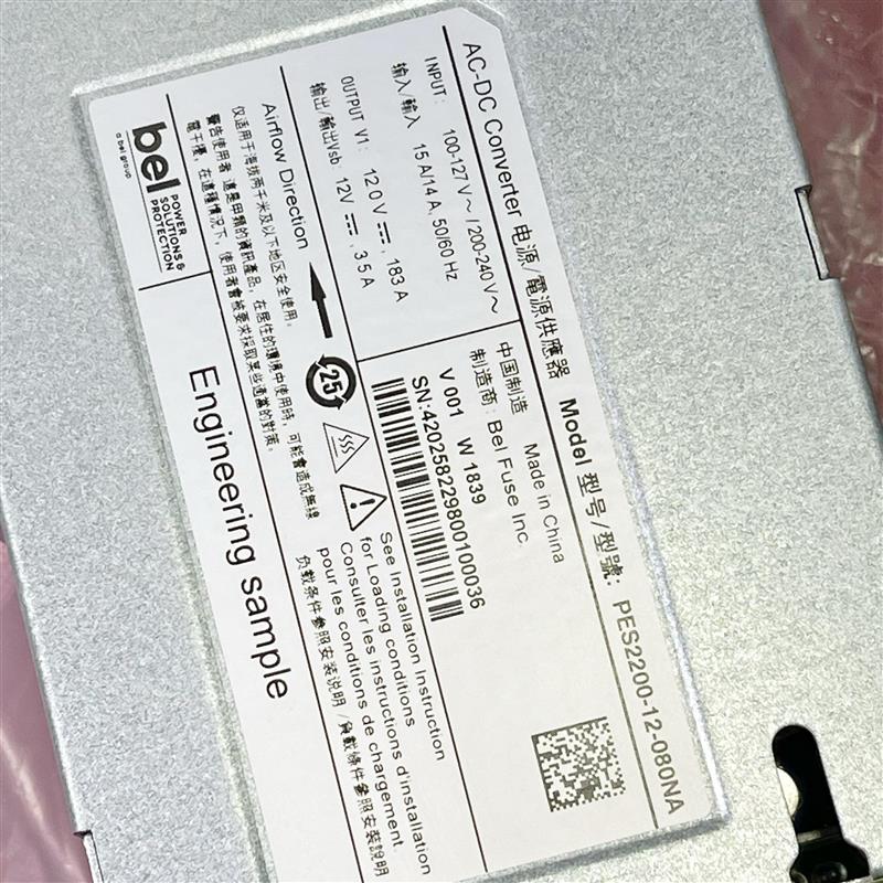 2200W美国贝尔服务器电源型号PES2200-12-080NA全新原装正品