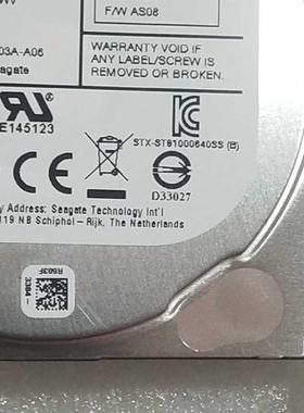 Dell/戴尔硬盘SAS 1TB 7.2K 6G 2.5 09W5WV ST91000640SS 9W5WV