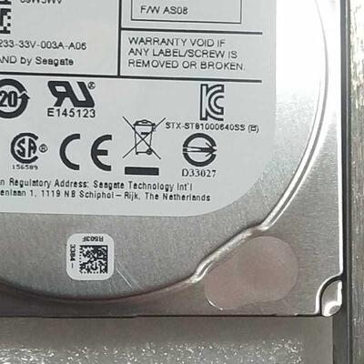 Dell/戴尔硬盘SAS 1TB 7.2K 6G 2.5 09W5WV ST91000640SS 9W5WV