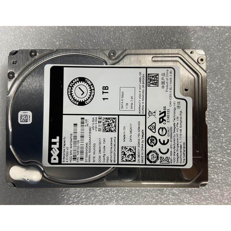 DELL 2.5 SATA 1TB 6 Gbps 7.2K 服务器硬盘 ST1000NX0443 8DN1Y