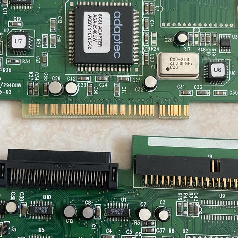 Adaptec AHA-2940UW 2940U 50针 68针 PCI SCSI卡 支持WIN7