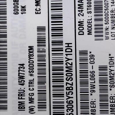 IBM DS8000系列 45W7734 45W9607 98Y4961 600G 10K SAS SED硬盘