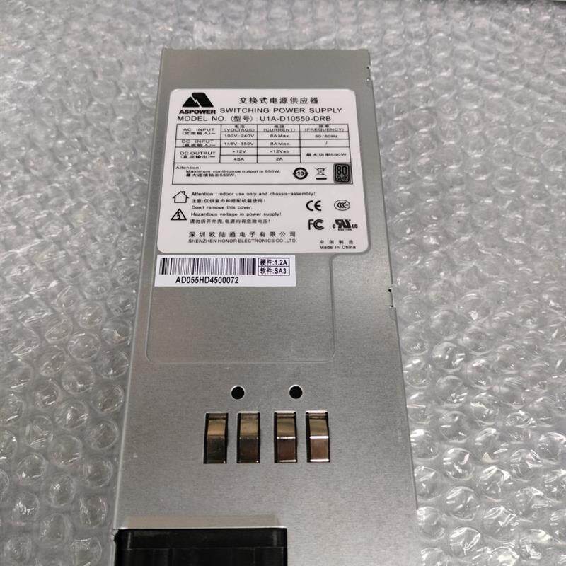 欧陆通 U1A-D10550-DRB 550W 1U 服务器 电源模块 热插拔冗余电源