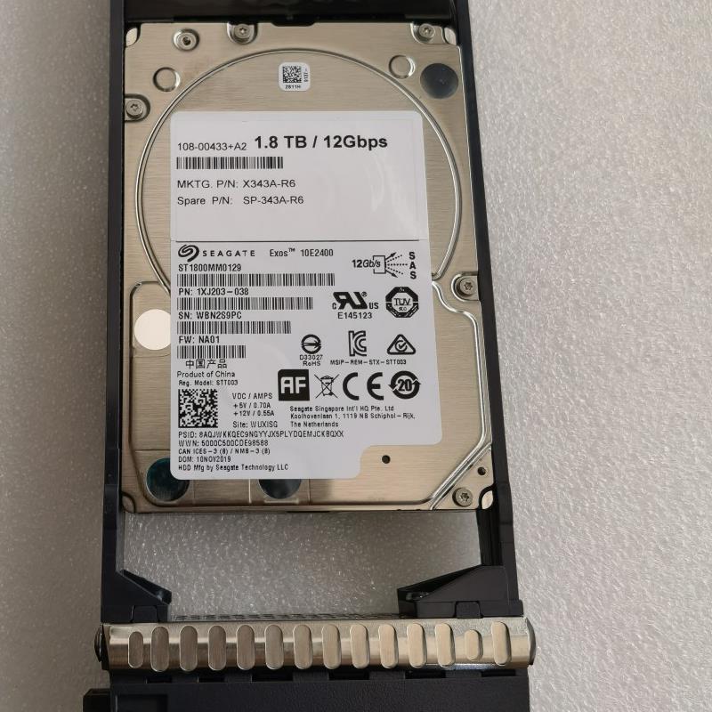 NetApp 1.8TB 12Gb SAS 10K FAS2650 DS224C 硬盘 X343A-R6