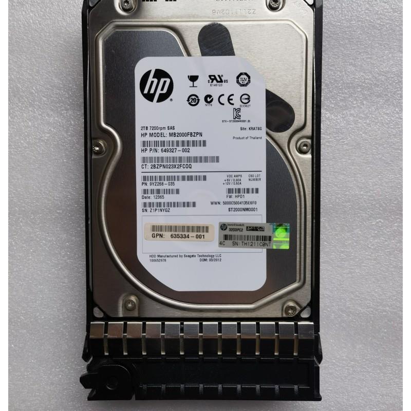 HP 602119-001 EVA M6612 AW590A 2TB SAS 7.2K 3.5 ST2000NM0001