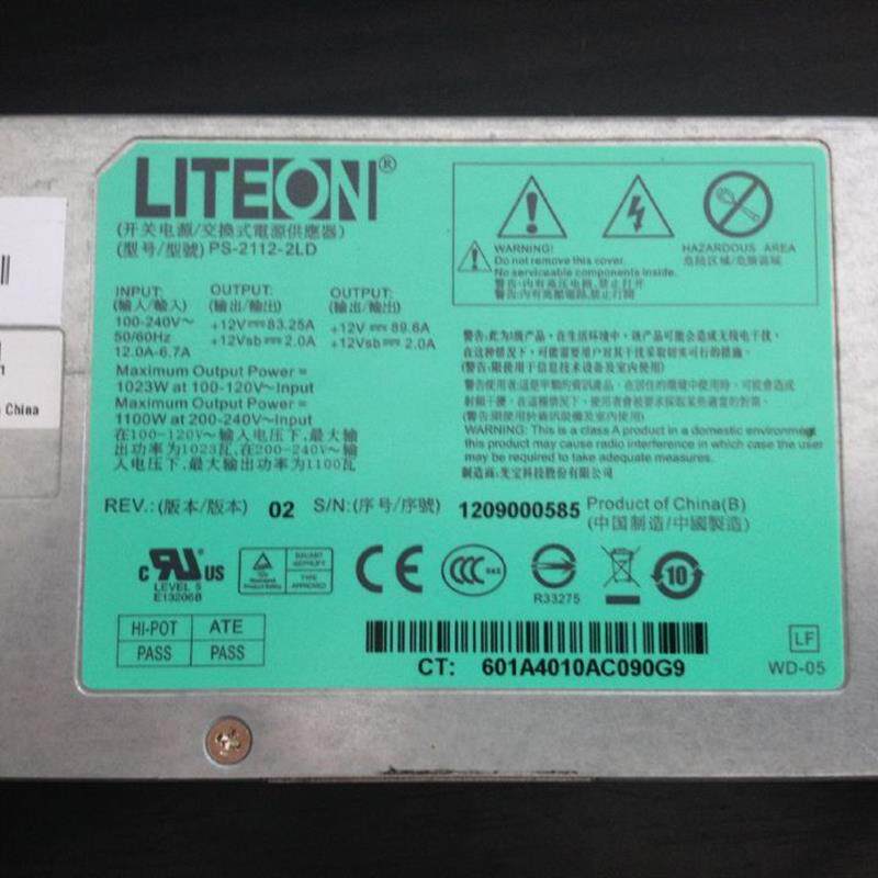 DELL C6100电源 PS-2112-2L LD 1100W C6100 服务器电源 全新原装