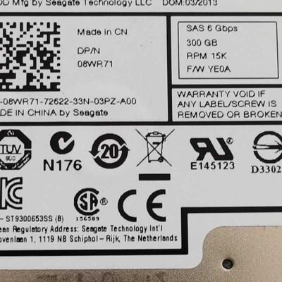 Dell 300G 15K SAS 8WR71 0FJM3K EqualLogic PS4110 PS6210 存储