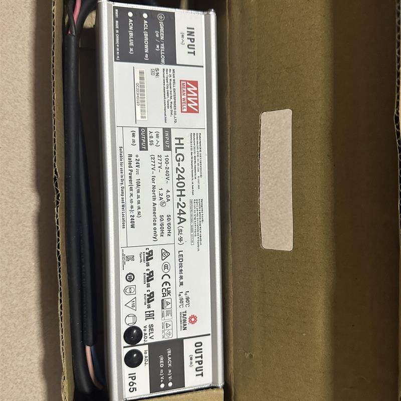 厂家授权 台湾HLG-240H-24A 240W 24V10A 防水LED恒流电源