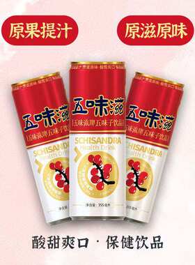 五味滋饮料东北特产 五味子清爽气泡水 酸甜解腻夏季355ml/罐