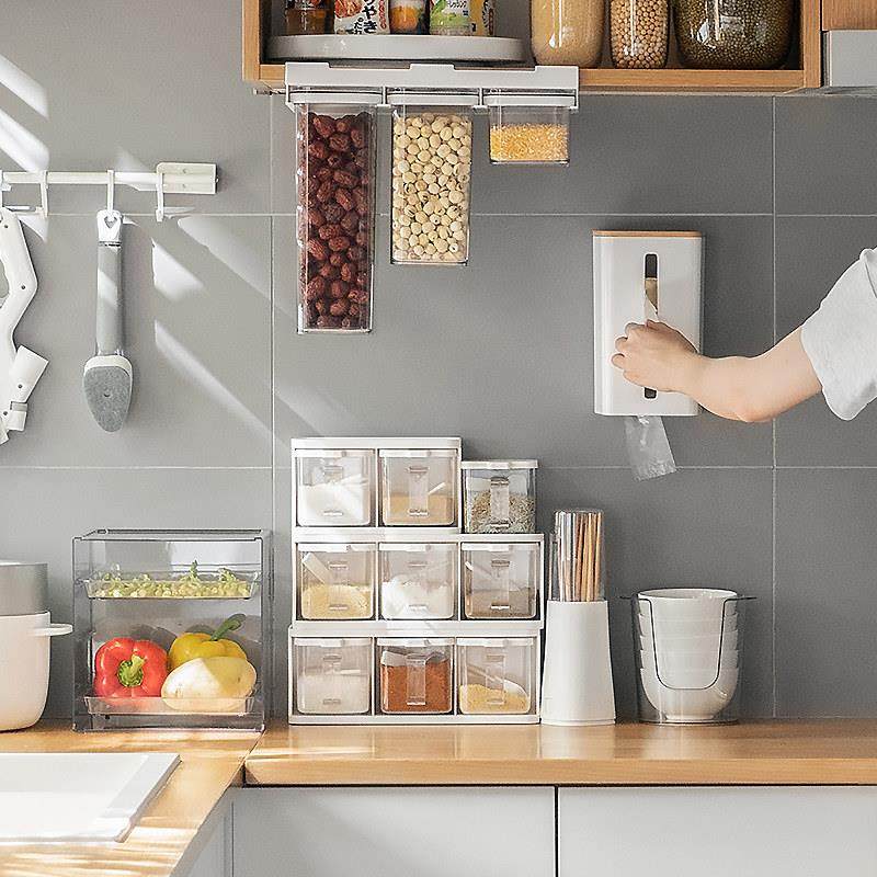 厨房调料盒家用壁挂佐料调味品调料收纳盒盐糖罐组合套装调料罐子,厨房/烹饪用具,调味瓶罐/调料研磨器,淘宝优惠券,粉丝福利购,淘宝优惠卷