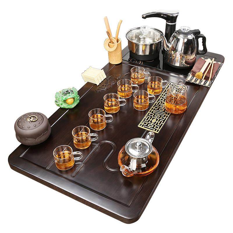 茶盘家用全自动一体烧水壶茶台茶海整套功夫紫砂茶具套装轻奢简约,餐饮具,茶盘,淘宝优惠券,粉丝福利购,淘宝优惠卷