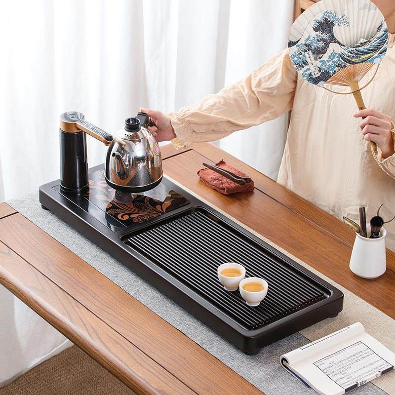 茶具茶盘一体式全自动上水排水式实木家用长方形办公室套装泡茶台,餐饮具,茶盘,淘宝优惠券,粉丝福利购,淘宝优惠卷