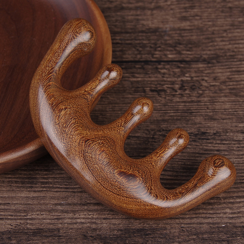 天然上品檀木梳绿檀|黑檀|紫檀