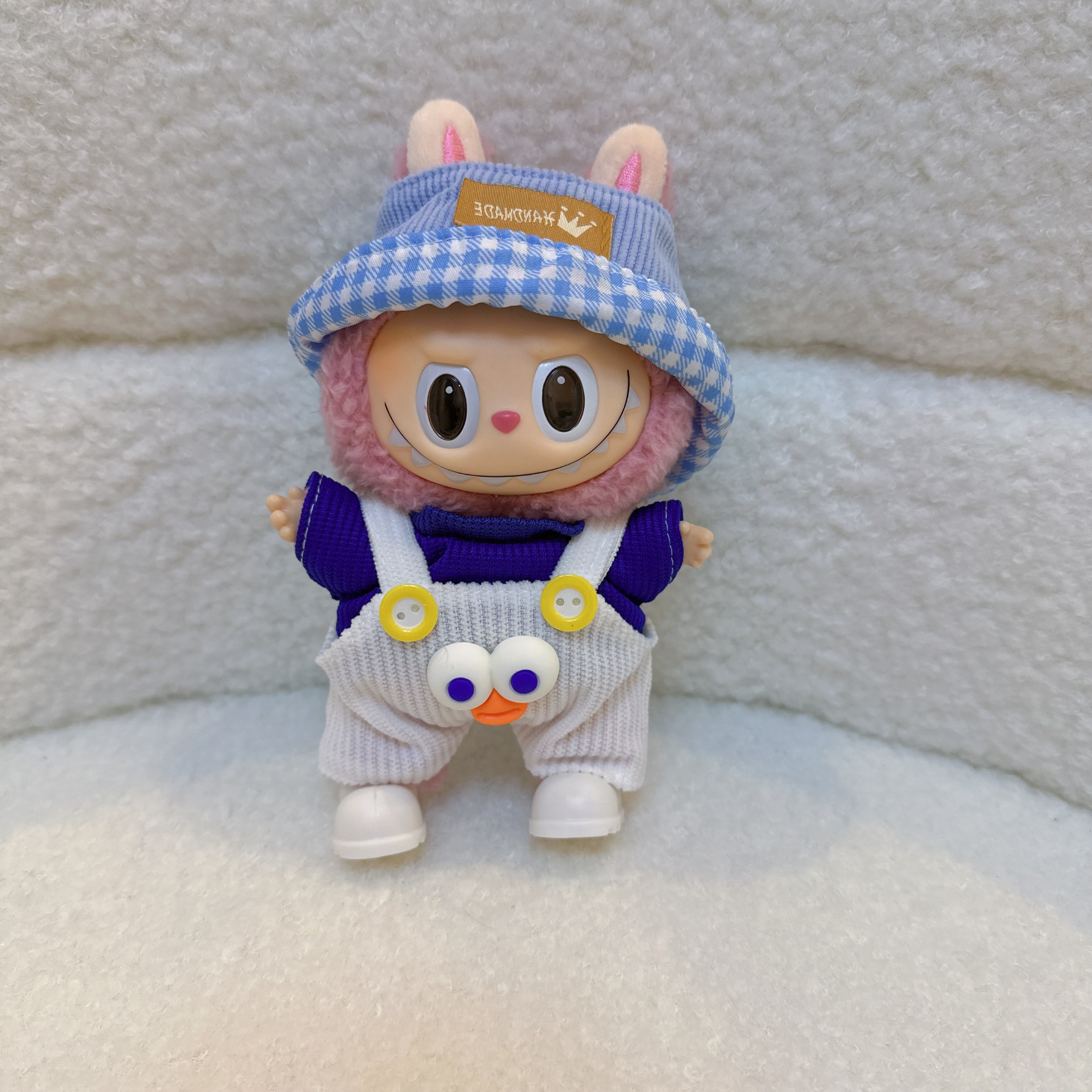 一二三代拉布布娃衣坐坐派对娃衣衣服搪胶公仔挂件娃衣套装labubu