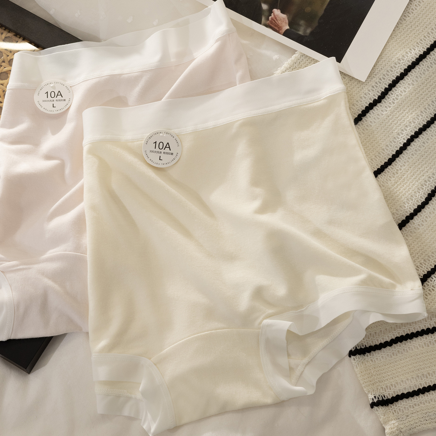 无痕女三角裤纯棉抗菌亲肤中腰