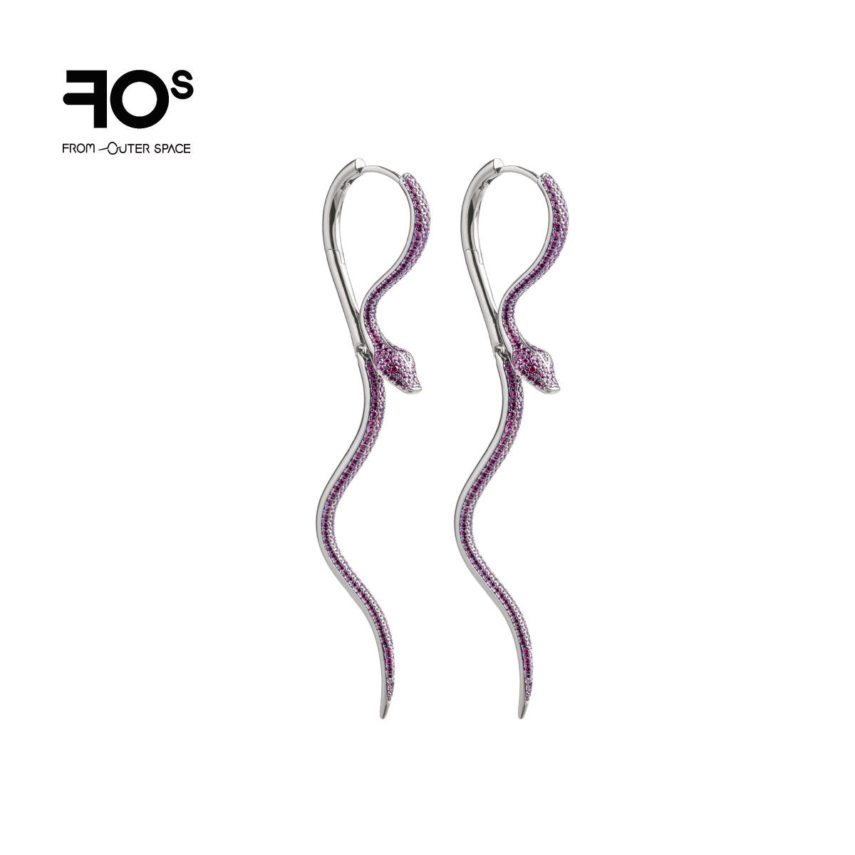 FOS新款蛇形耳环本命年小众设计