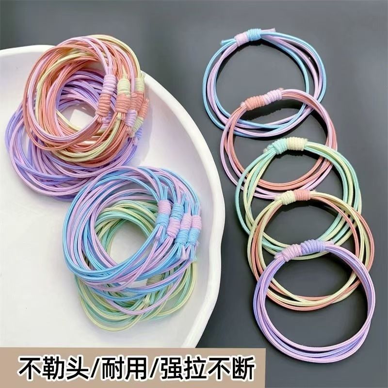夏季多巴胺女童学生高弹四合一双发饰