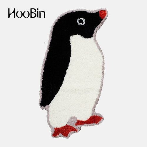 HooBin企鹅植绒地毯床边毯