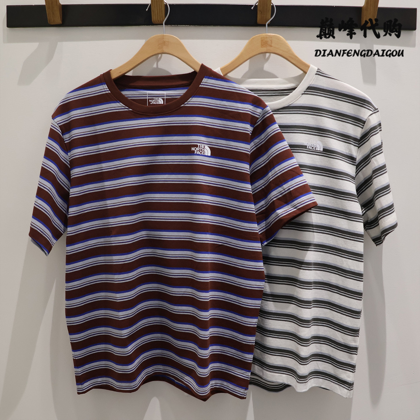 TheNorthFace北面26春夏户外运动纯棉条纹圆领T恤短袖男款8G07