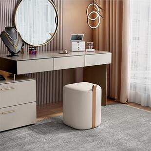 简约卧室化妆凳女生奶油风极简梳妆台凳子轻奢高级感化妆椅子网红